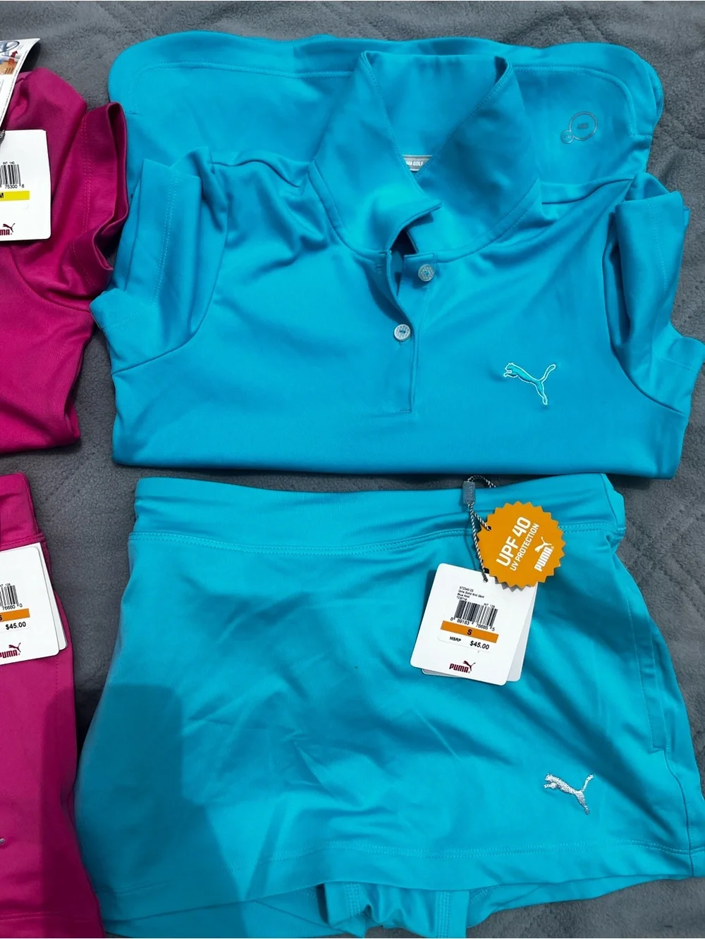 Puma Kids' Matching Active Sets - Fuchsia & Teal - Picture 3 of 6